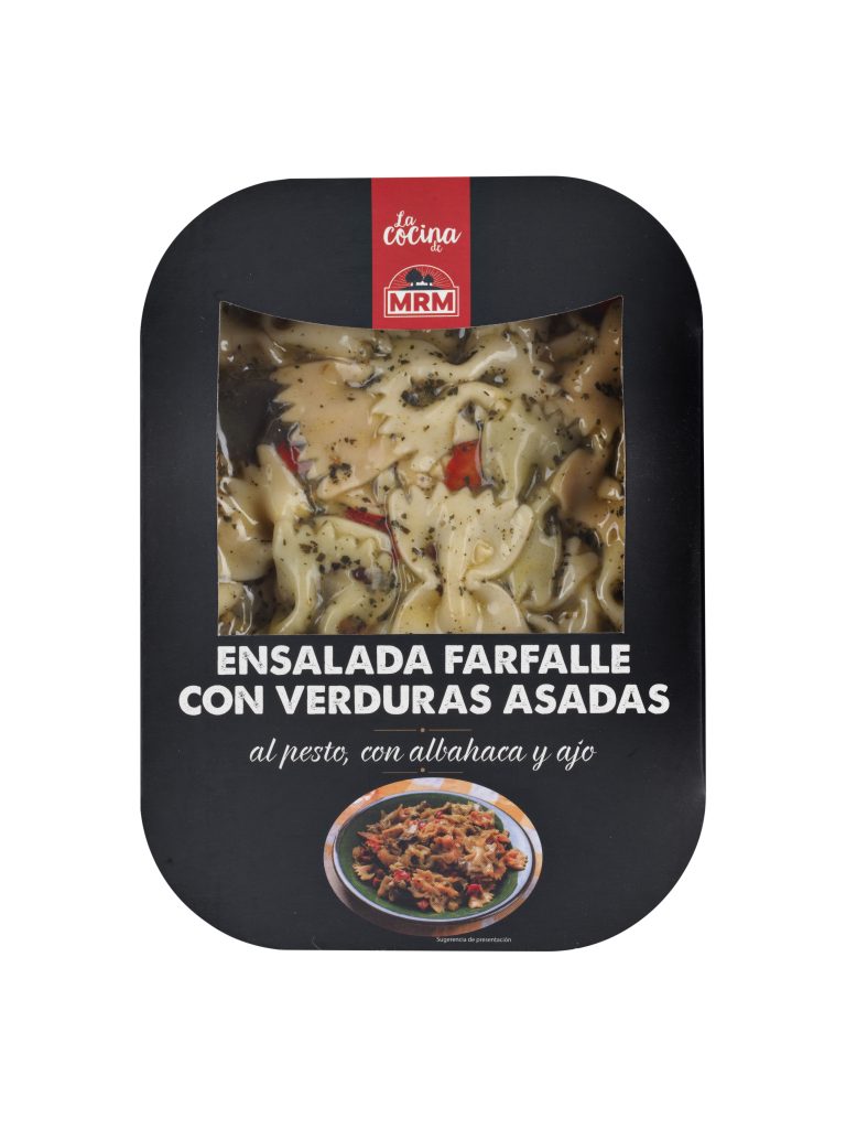 Ensalada farfalle con verduras al pesto