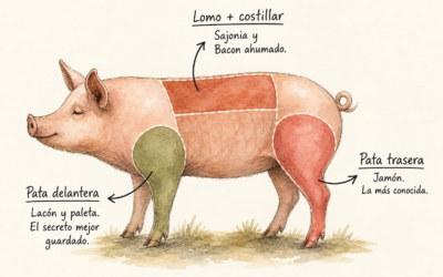 ¿De qué parte del cerdo viene cada pieza? Guía completa del jamón, lacón, paleta y bacon